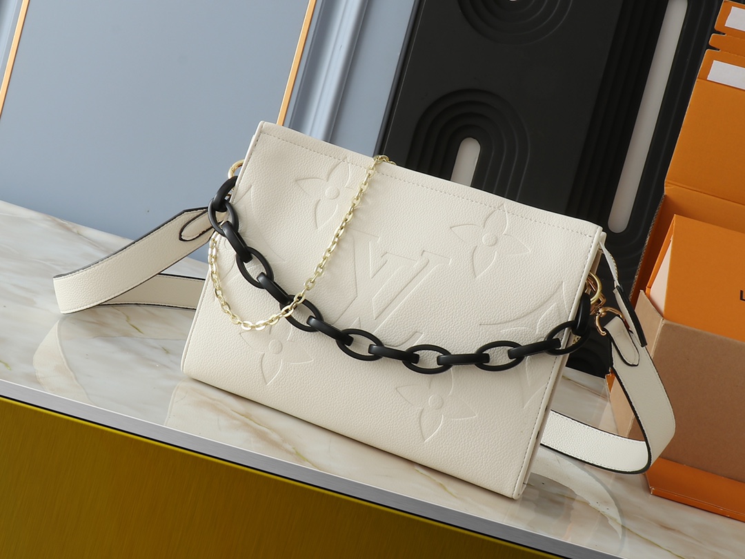 LV Classic Clutch Bag Monogram Canvas Model 67692 Gold Hardware